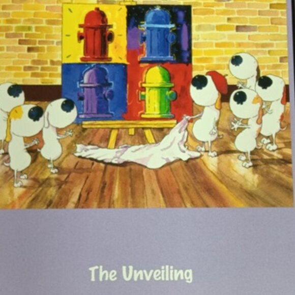 Jim Tweedy's Friendly Doggies Open Edition Art Print 'THE UNVEILING' Sealed - Picture 1 of 5